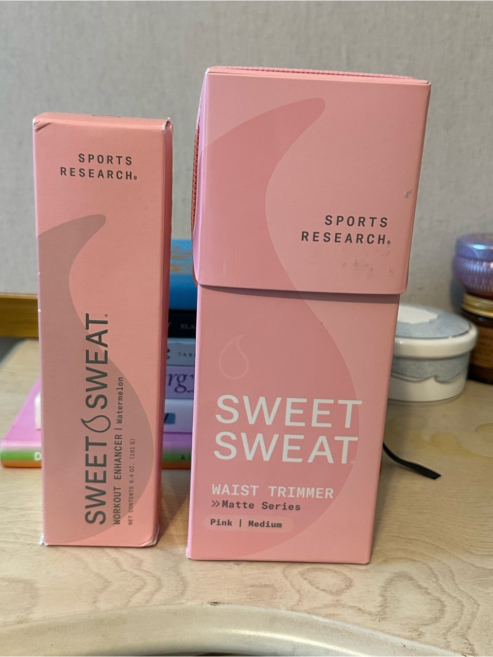 Sweet Sweat Waist Trimmer & Workout Enhancer - Pink (Medium)